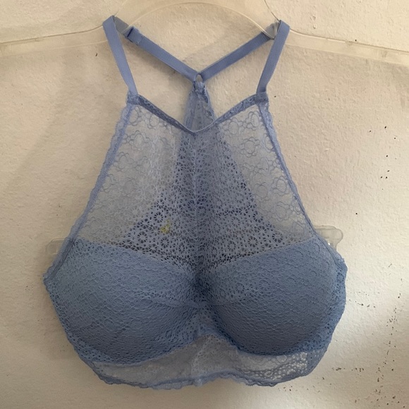 No Boundaries Blue lace front push-up bra - Picture 1 of 12